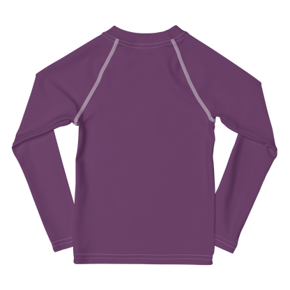 Michigan Upper Peninsula Rash Guard (w/ UP Outline) | Toddler - Plum