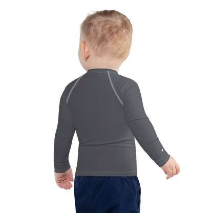 Michigan Upper Peninsula Rash Guard (w/ UP Outline) | Toddler - Iron Ore Grey