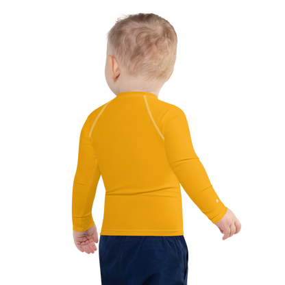 Michigan Upper Peninsula Rash Guard (w/ UP Outline) | Toddler - Birch Bark Orange