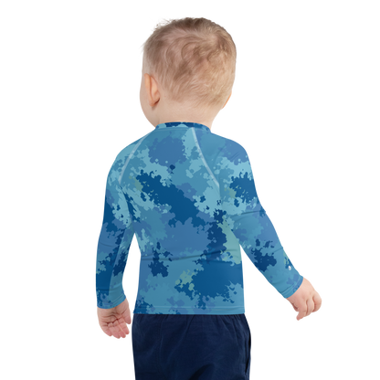 Michigan Upper Peninsula Rash Guard (w/ UP Outline) | Toddler - Great Lakes Camo