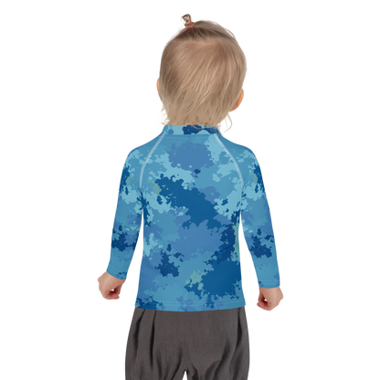 Michigan Upper Peninsula Rash Guard (w/ UP Outline) | Toddler - Great Lakes Camo