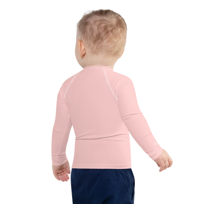 Michigan Upper Peninsula Rash Guard (w/ UP USA Flag) | Toddler - Cosmos Pink