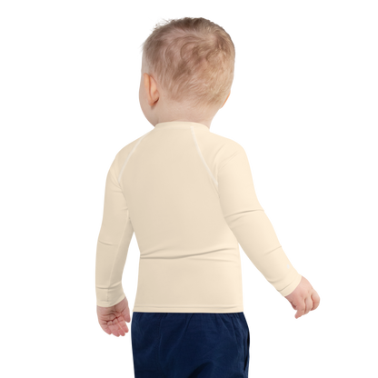 Michigan Upper Peninsula Rash Guard (w/ UP USA Flag) | Toddler - Champagne White