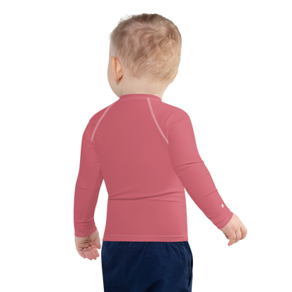 Michigan Upper Peninsula Rash Guard (w/ UP USA Flag) | Toddler - Watermelon Pink