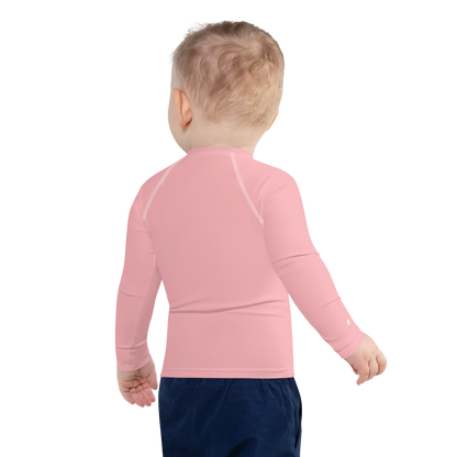 Michigan Upper Peninsula Rash Guard (w/ UP USA Flag) | Toddler - Strawberry Pink