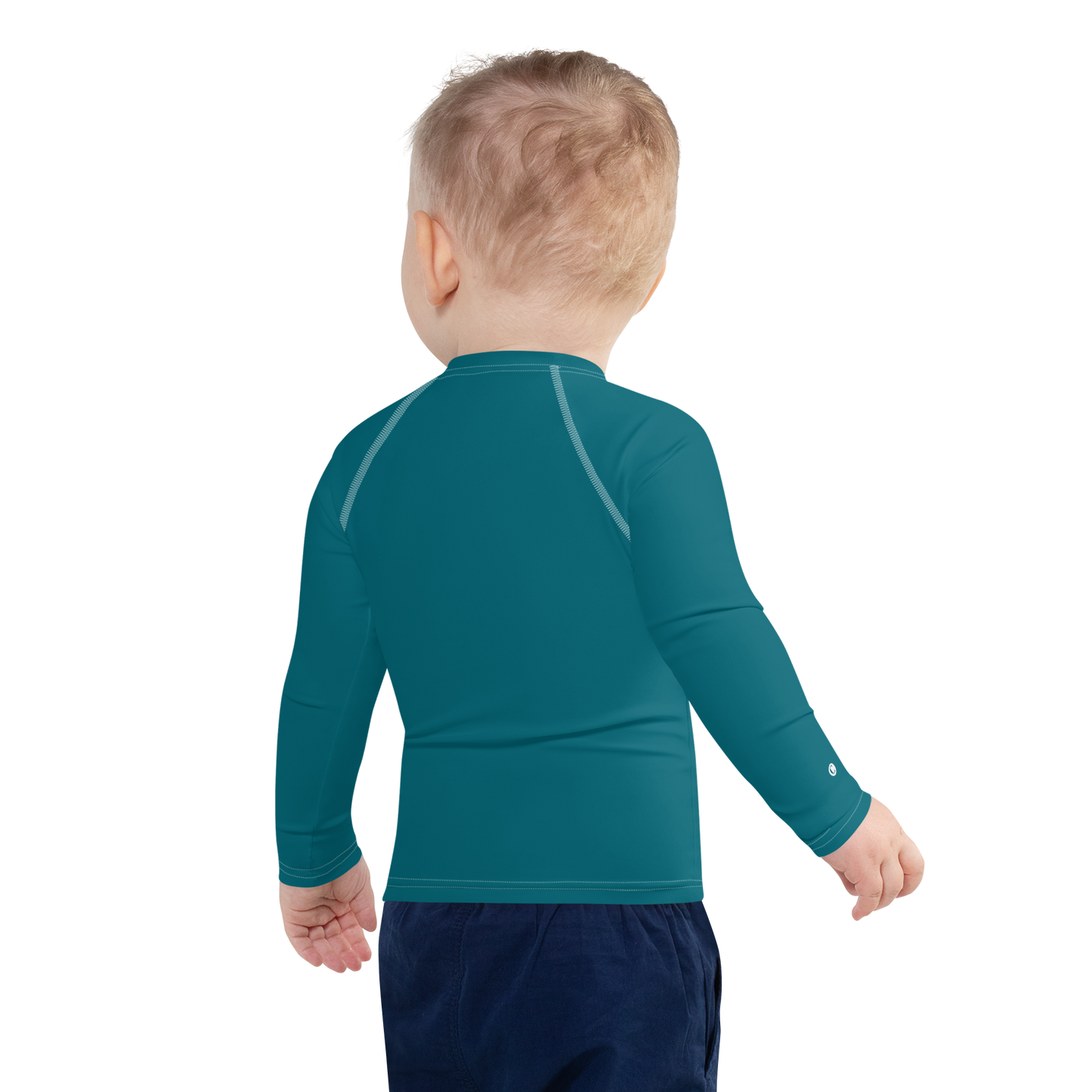 Michigan Upper Peninsula Rash Guard (w/ UP USA Flag) | Toddler - Auburn HIlls Teal