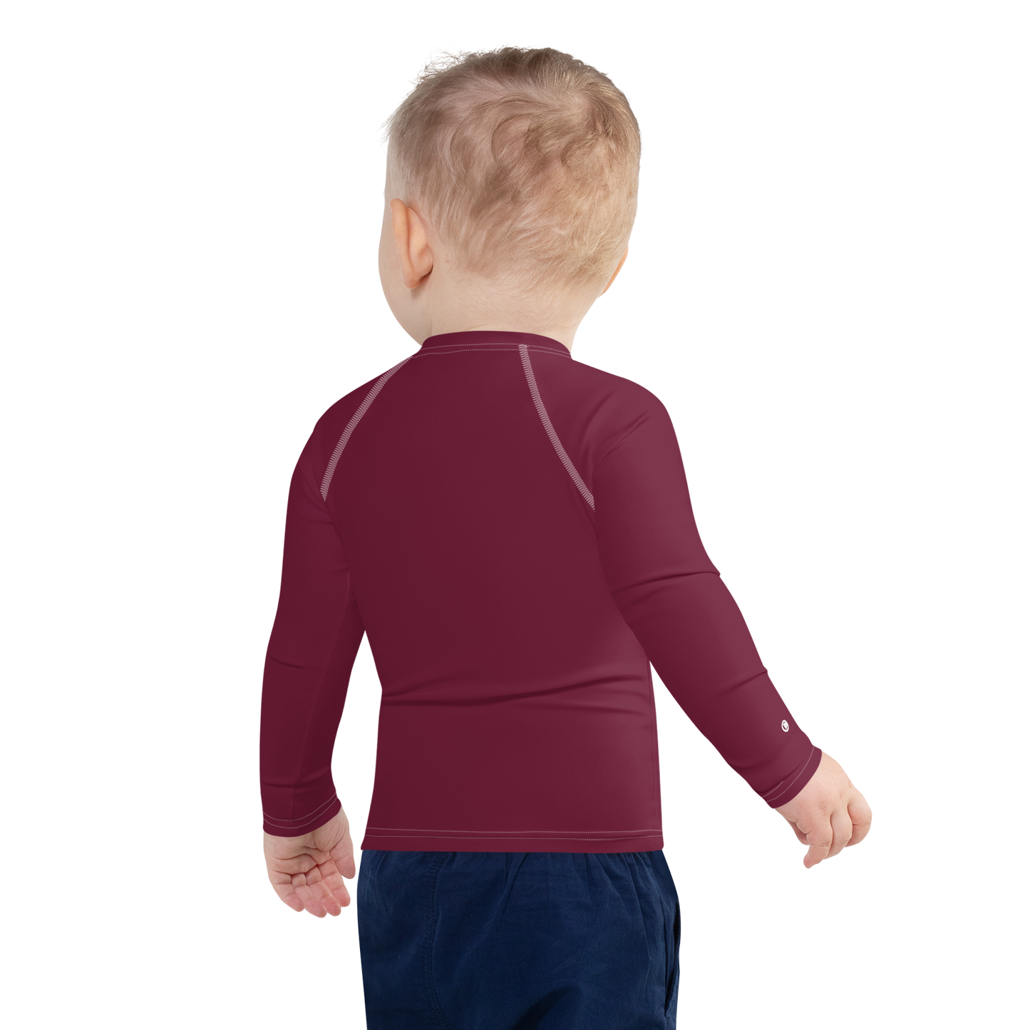 Michigan Upper Peninsula Rash Guard (w/ UP USA Flag) | Toddler - Old Mission Burgundy