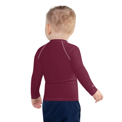 Michigan Upper Peninsula Rash Guard (w/ UP USA Flag) | Toddler - Old Mission Burgundy