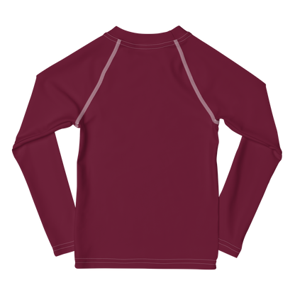 Michigan Upper Peninsula Rash Guard (w/ UP USA Flag) | Toddler - Old Mission Burgundy