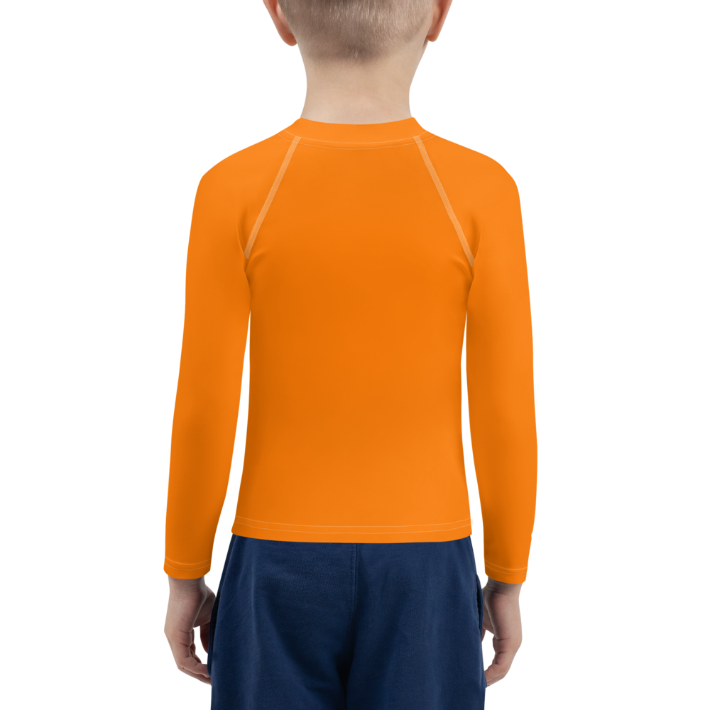 Michigan Upper Peninsula Rash Guard (w/ UP USA Flag) | Toddler - Safety Orange