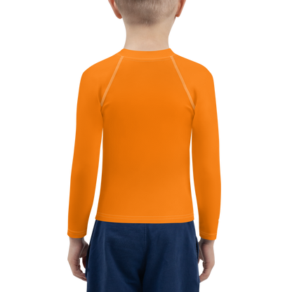 Michigan Upper Peninsula Rash Guard (w/ UP USA Flag) | Toddler - Safety Orange