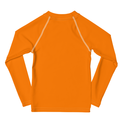 Michigan Upper Peninsula Rash Guard (w/ UP USA Flag) | Toddler - Safety Orange