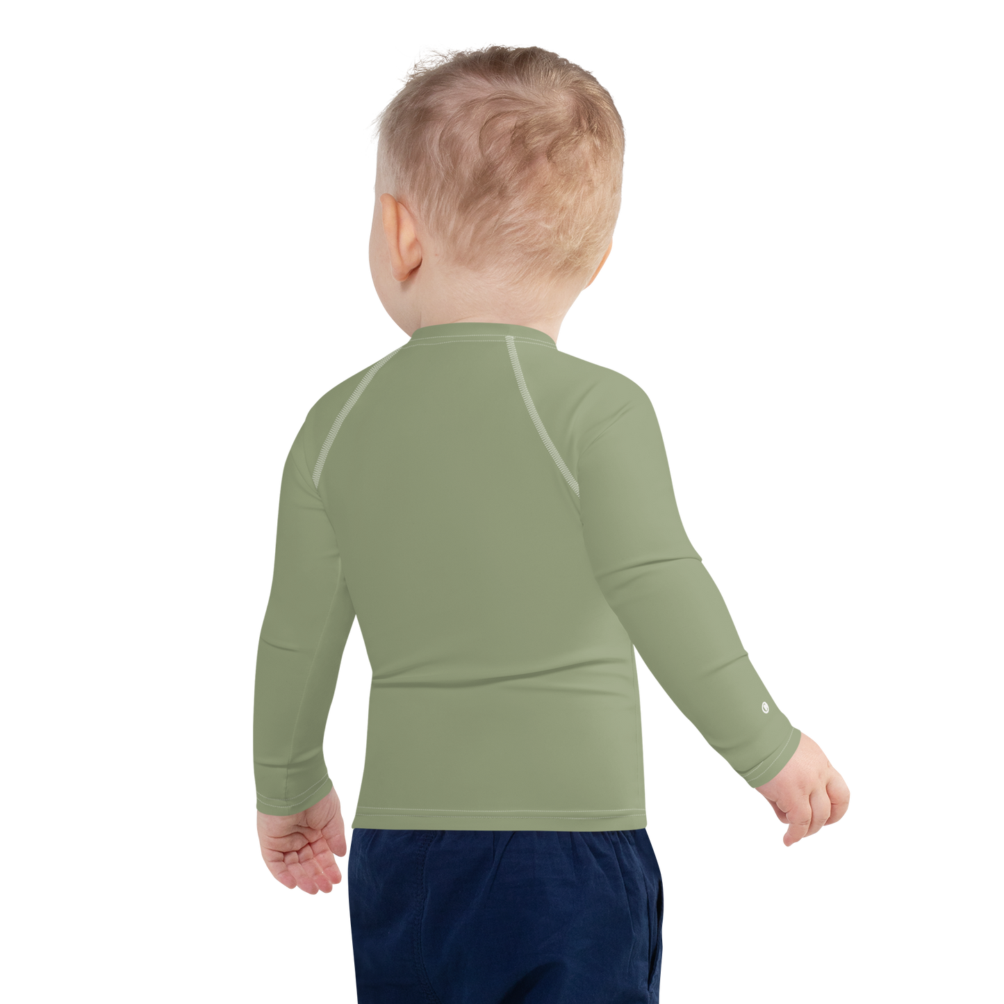 Michigan Upper Peninsula Rash Guard (w/ UP USA Flag) | Toddler - Beachgrass Green