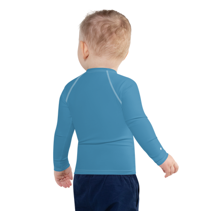 Michigan Upper Peninsula Rash Guard (w/ UP USA Flag) | Toddler - Lake Michigan Blue