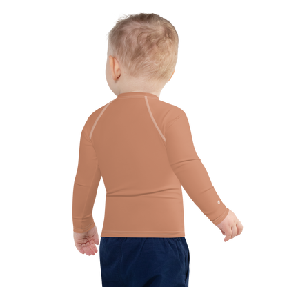 Michigan Upper Peninsula Rash Guard (w/ UP USA Flag) | Toddler - Copper Color