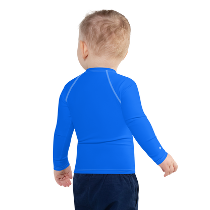 Michigan Upper Peninsula Rash Guard (w/ UP USA Flag) | Toddler - Motor Town Blue