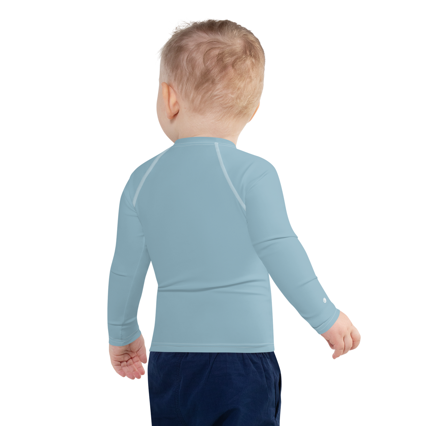 Michigan Upper Peninsula Rash Guard (w/ UP USA Flag) | Toddler - Opal Blue