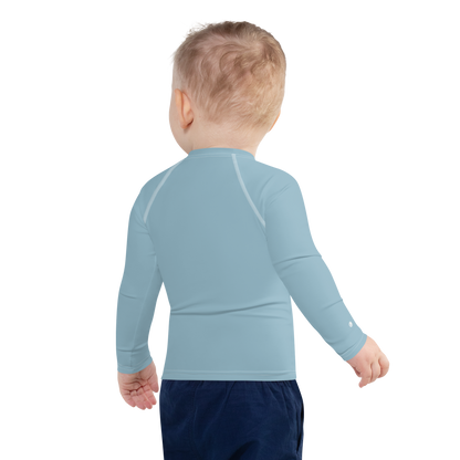 Michigan Upper Peninsula Rash Guard (w/ UP USA Flag) | Toddler - Opal Blue