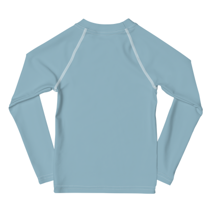 Michigan Upper Peninsula Rash Guard (w/ UP USA Flag) | Toddler - Opal Blue