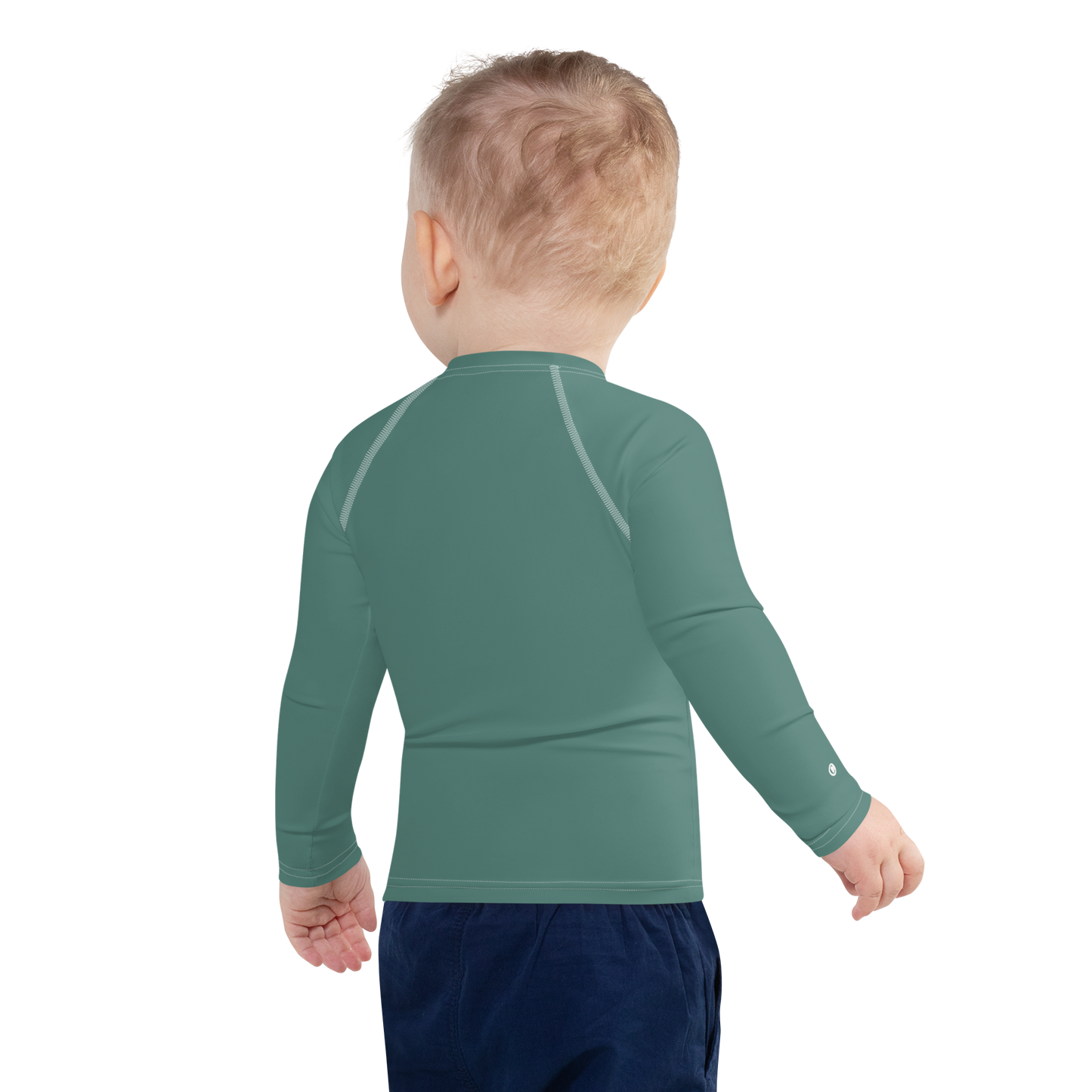 Michigan Upper Peninsula Rash Guard (w/ UP USA Flag) | Toddler - Copper Green