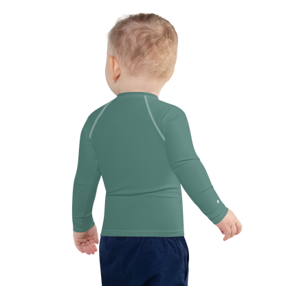 Michigan Upper Peninsula Rash Guard (w/ UP USA Flag) | Toddler - Copper Green