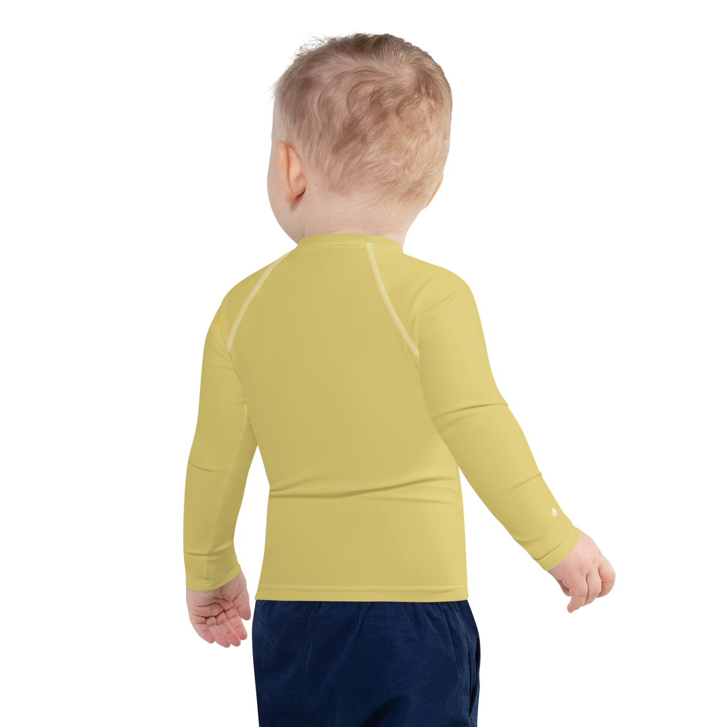 Michigan Upper Peninsula Rash Guard (w/ UP USA Flag) | Toddler - Plum Yellow