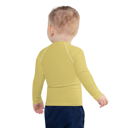 Michigan Upper Peninsula Rash Guard (w/ UP USA Flag) | Toddler - Plum Yellow