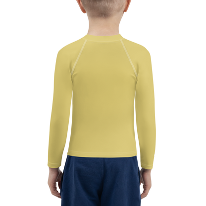 Michigan Upper Peninsula Rash Guard (w/ UP USA Flag) | Toddler - Plum Yellow