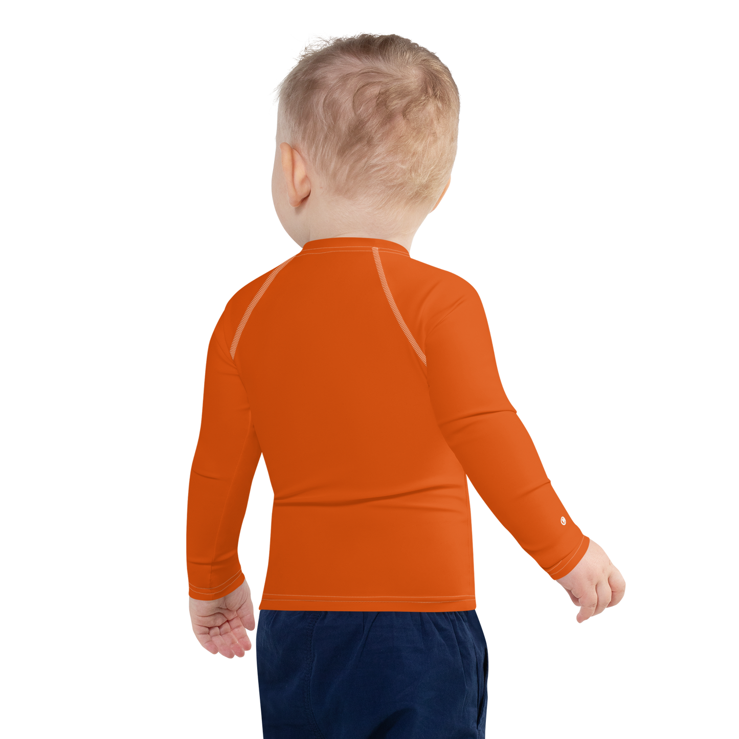 Michigan Upper Peninsula Rash Guard (w/ UP USA Flag) | Toddler - Maple Leaf Orange