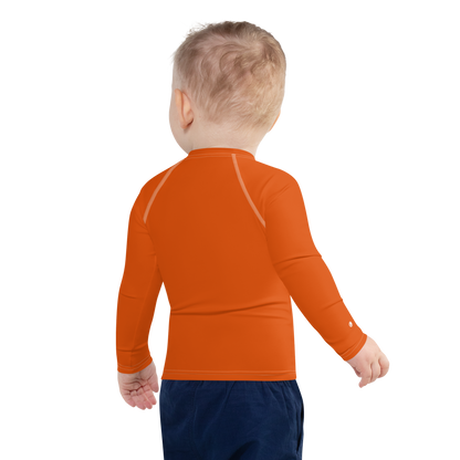 Michigan Upper Peninsula Rash Guard (w/ UP USA Flag) | Toddler - Maple Leaf Orange