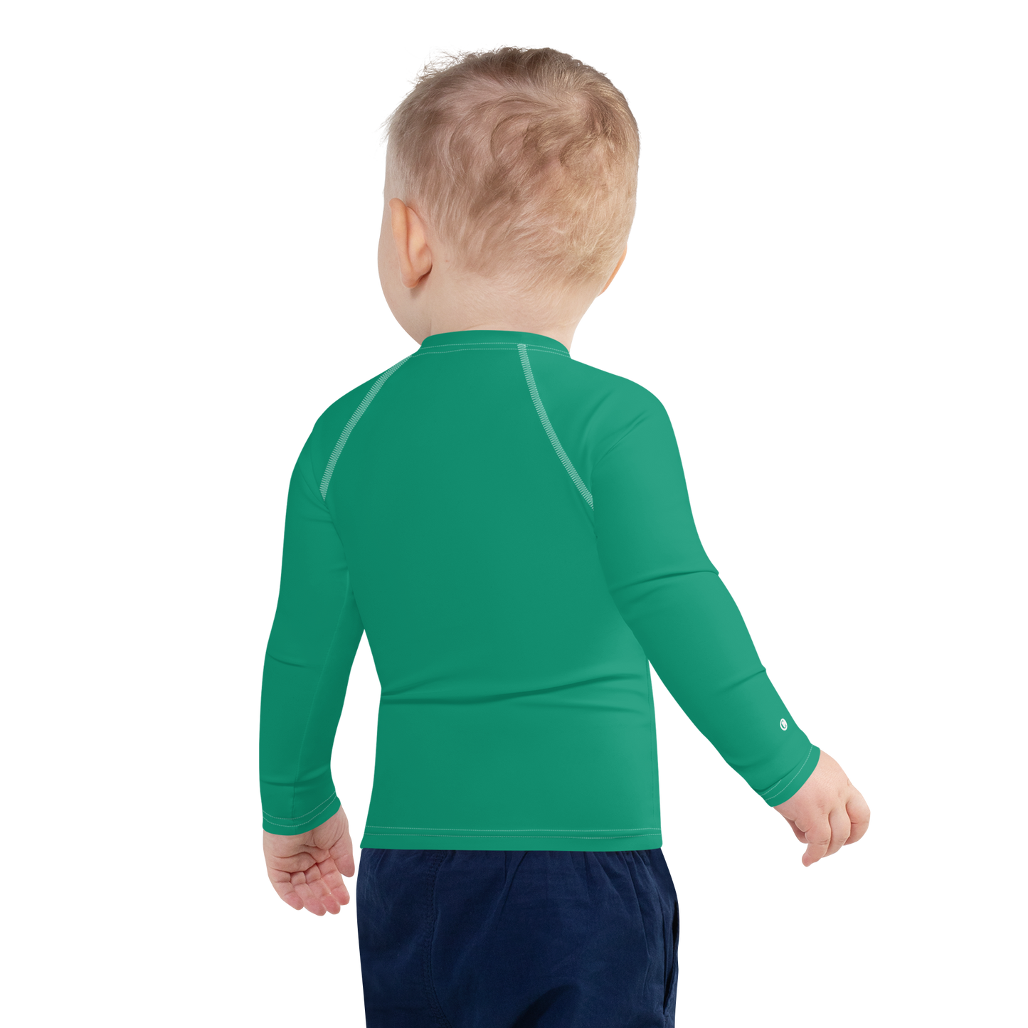 Michigan Upper Peninsula Rash Guard (w/ UP USA Flag) | Toddler - Emerald Green