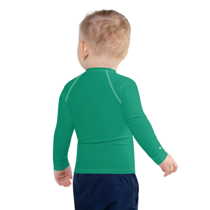 Michigan Upper Peninsula Rash Guard (w/ UP USA Flag) | Toddler - Emerald Green