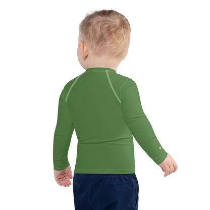 Michigan Upper Peninsula Rash Guard (w/ UP USA Flag) | Toddler - Pine Green