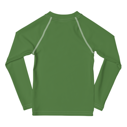 Michigan Upper Peninsula Rash Guard (w/ UP USA Flag) | Toddler - Pine Green