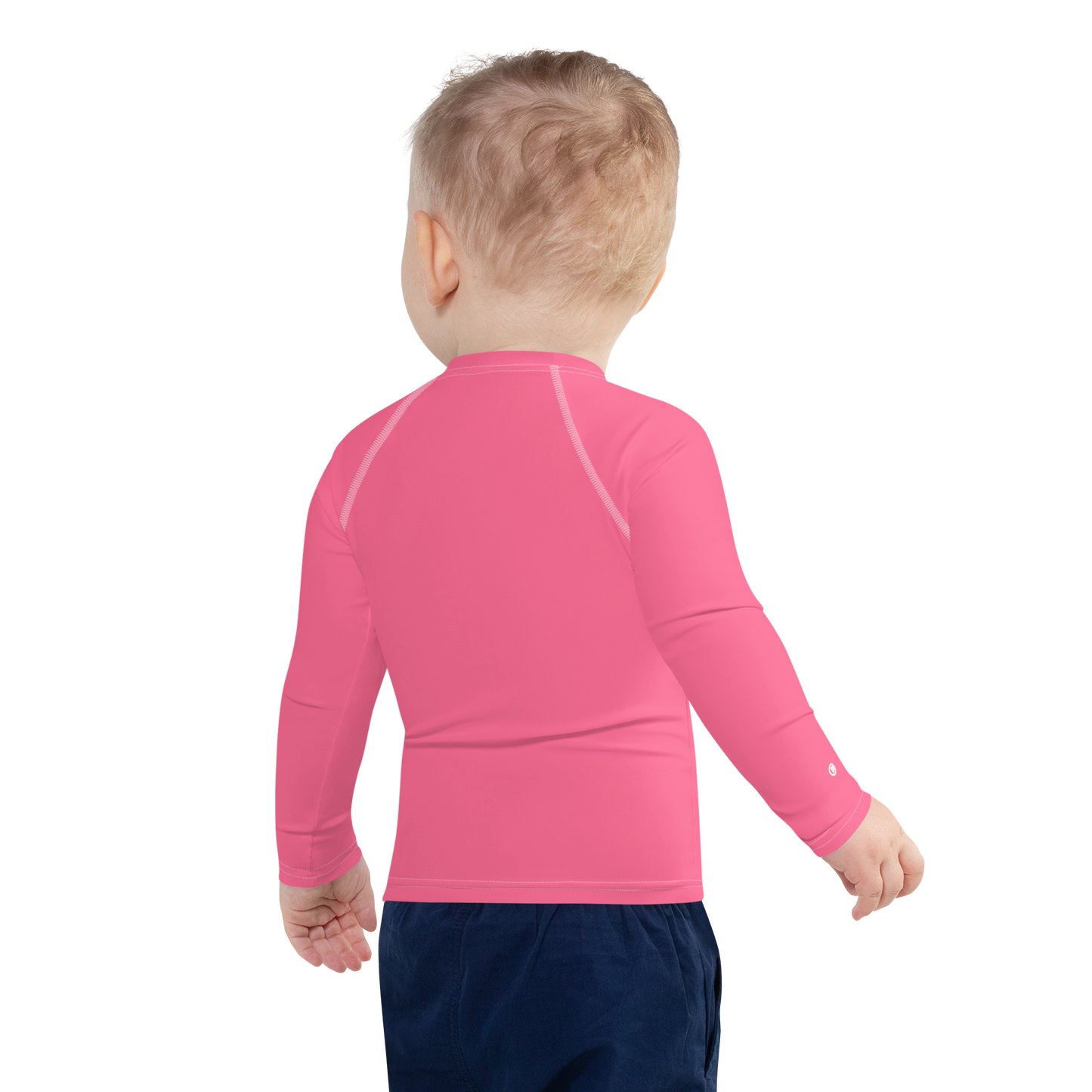 Michigan Upper Peninsula Rash Guard (w/ UP USA Flag) | Toddler - Rhodochrosite Pink