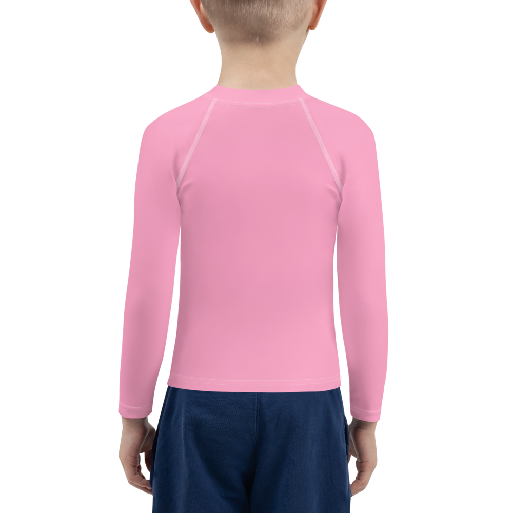 Michigan Upper Peninsula Rash Guard (w/ UP USA Flag) | Toddler - '67 Caddie Pink