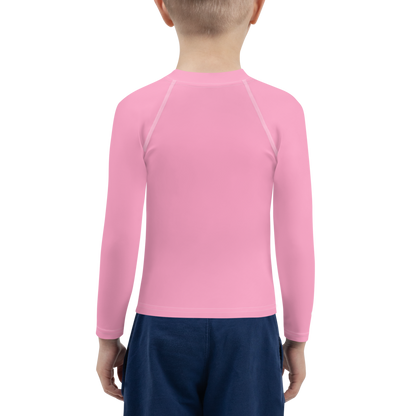 Michigan Upper Peninsula Rash Guard (w/ UP USA Flag) | Toddler - '67 Caddie Pink