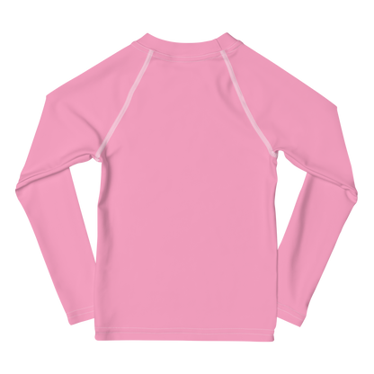 Michigan Upper Peninsula Rash Guard (w/ UP USA Flag) | Toddler - '67 Caddie Pink