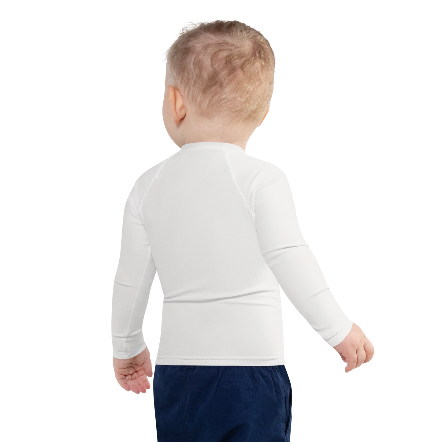 Michigan Upper Peninsula Rash Guard (w/ UP USA Flag) | Toddler - Birch Bark White