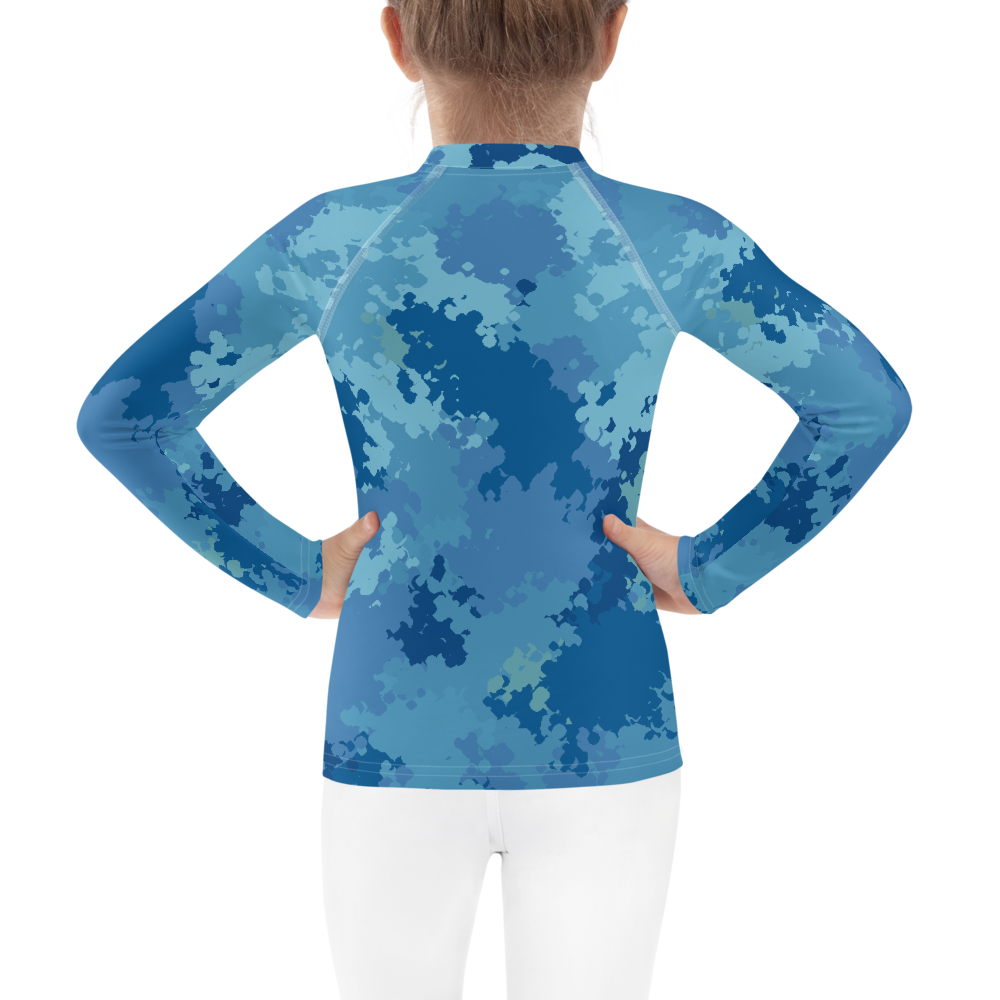 Michigan Upper Peninsula Rash Guard (w/ UP USA Flag) | Toddler - Great Lakes Camo