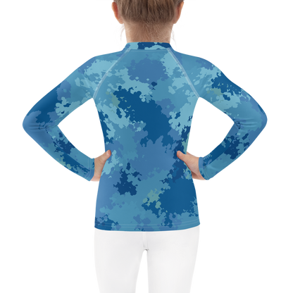 Michigan Upper Peninsula Rash Guard (w/ UP USA Flag) | Toddler - Great Lakes Camo