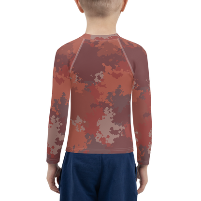 Michigan Upper Peninsula Rash Guard (w/ UP USA Flag) | Toddler - Ore Dock Camo