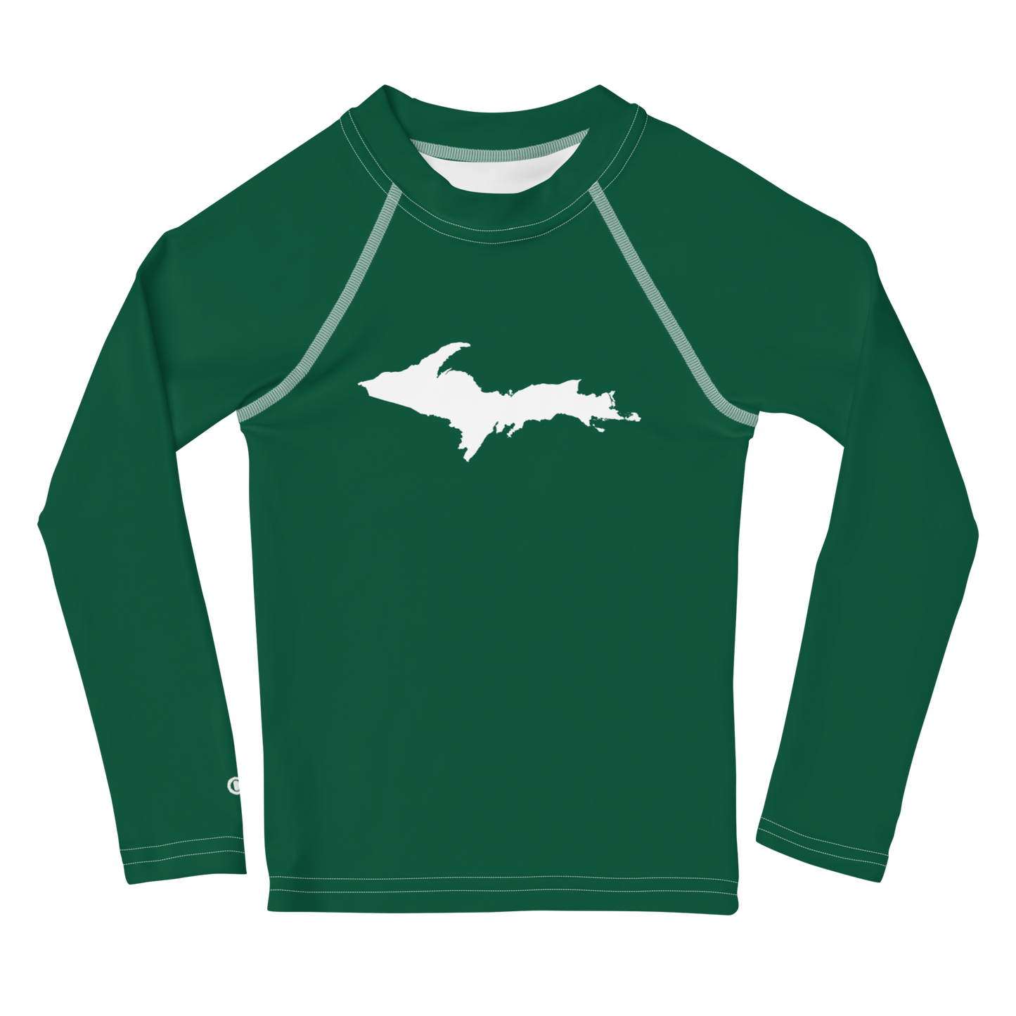 Michigan Upper Peninsula Rash Guard (w/ UP Outline) | Toddler - Superior Green