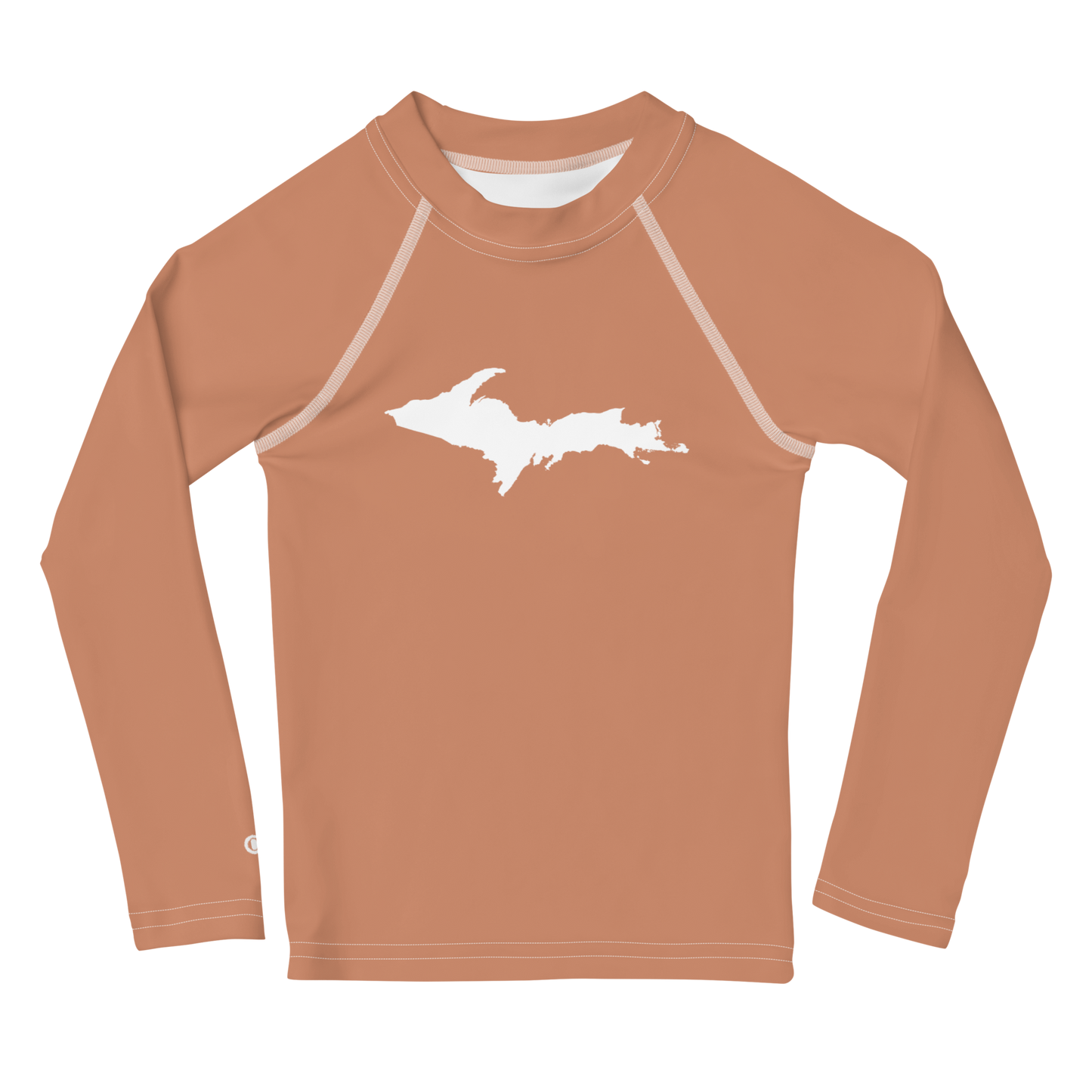 Michigan Upper Peninsula Rash Guard (w/ UP Outline) | Toddler - Copper Color