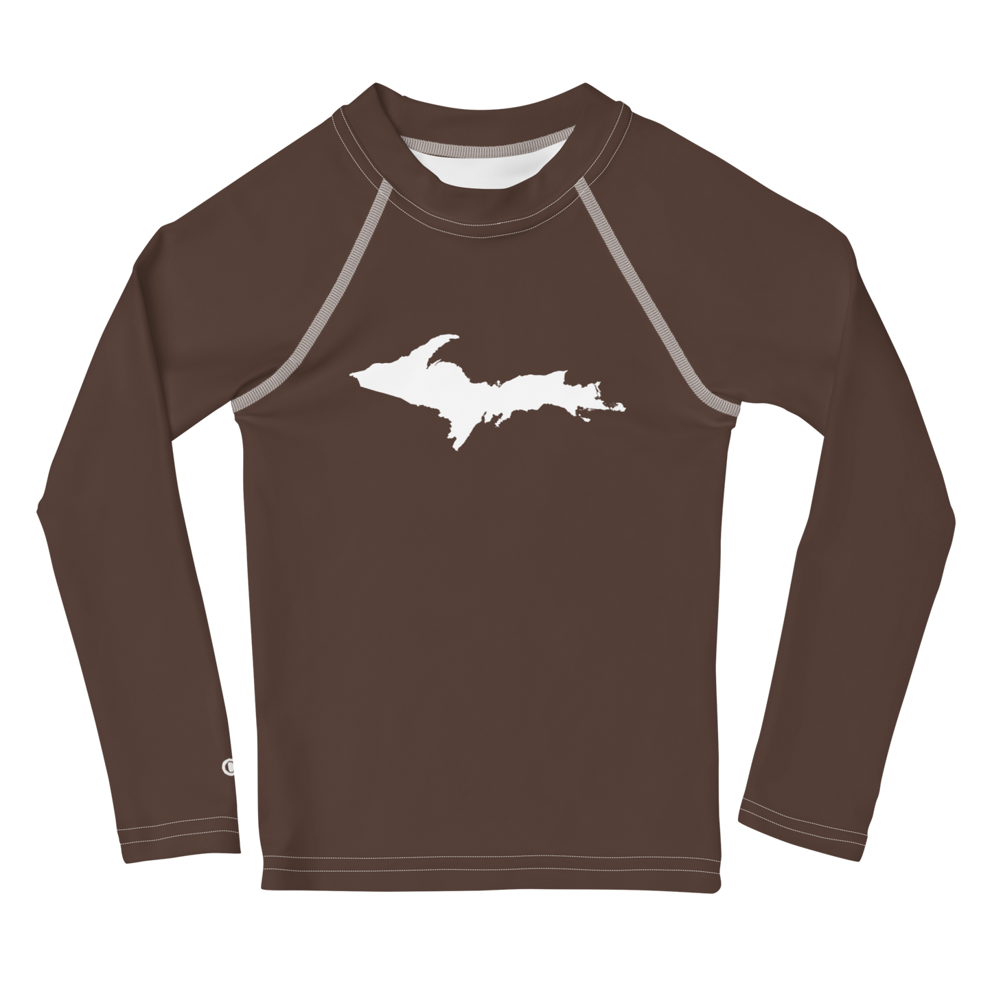 Michigan Upper Peninsula Rash Guard (w/ UP Outline) | Toddler - Hickory Color