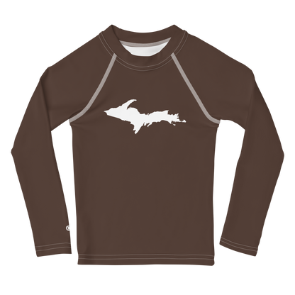 Michigan Upper Peninsula Rash Guard (w/ UP Outline) | Toddler - Hickory Color