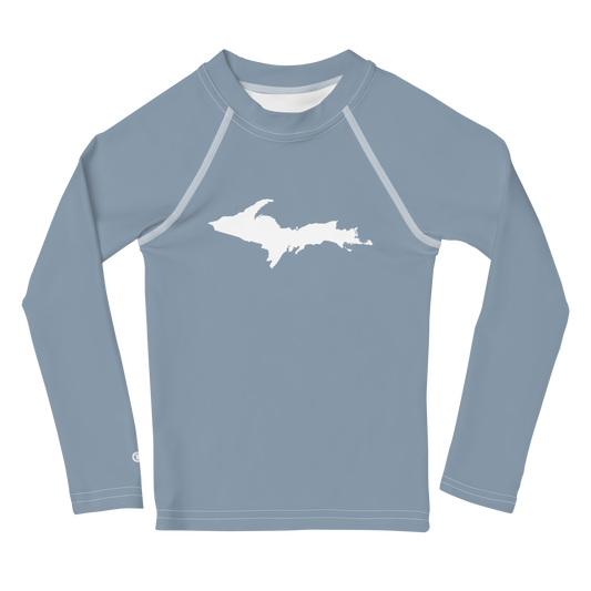 Michigan Upper Peninsula Rash Guard (w/ UP Outline) | Toddler - B-24 Grey