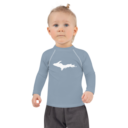 Michigan Upper Peninsula Rash Guard (w/ UP Outline) | Toddler - B-24 Grey