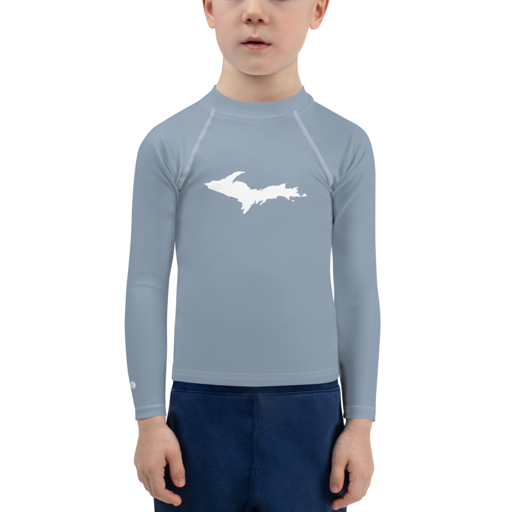 Michigan Upper Peninsula Rash Guard (w/ UP Outline) | Toddler - B-24 Grey