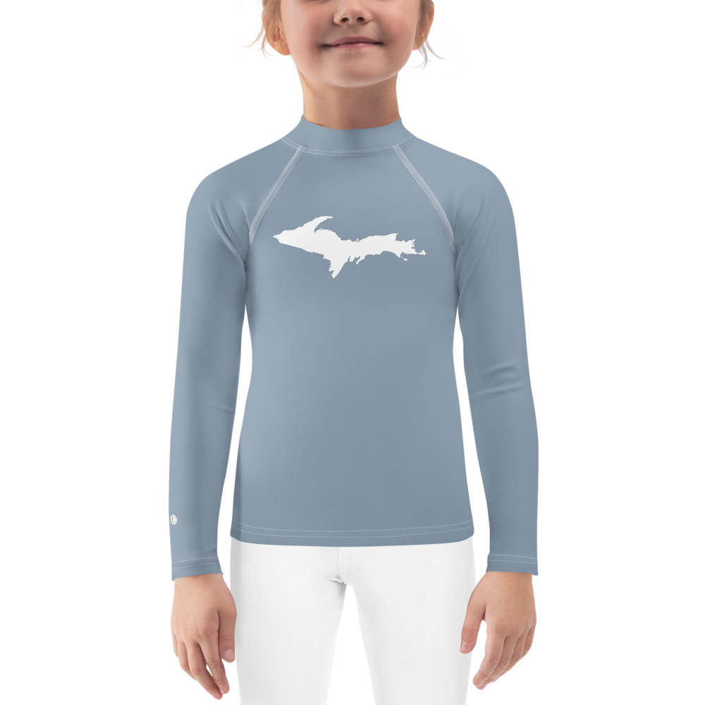 Michigan Upper Peninsula Rash Guard (w/ UP Outline) | Toddler - B-24 Grey